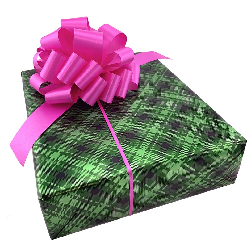 GiftWrap Etc. Large Hot Pink Fuchsia Pull Bows - 9" Wide, Set of 6, Valentine's Day, Gift Bows, Birthday, Baby Shower, Easter, Fundraiser, Presents, Breast Cancer Awareness Ribbon, Christmas - Image 3